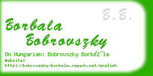 borbala bobrovszky business card